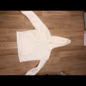 White sherpa hoodie